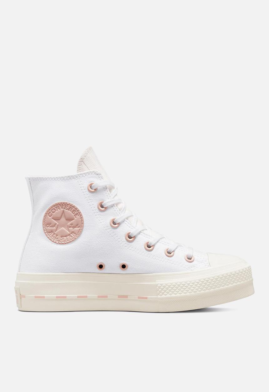 Converse - Chuck Taylor all star lift crafted platform hi - white/egret/pink clay