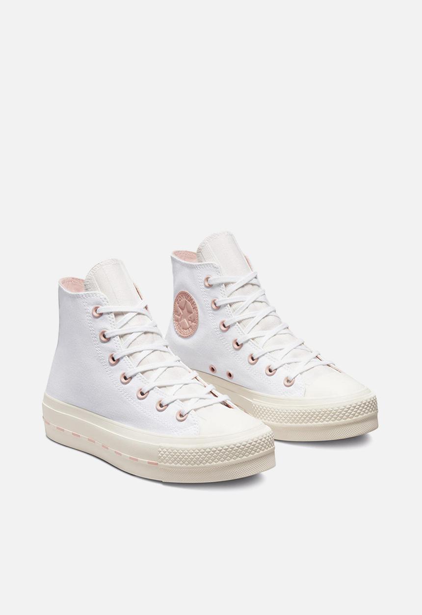 Converse - Chuck Taylor all star lift crafted platform hi - white/egret/pink clay