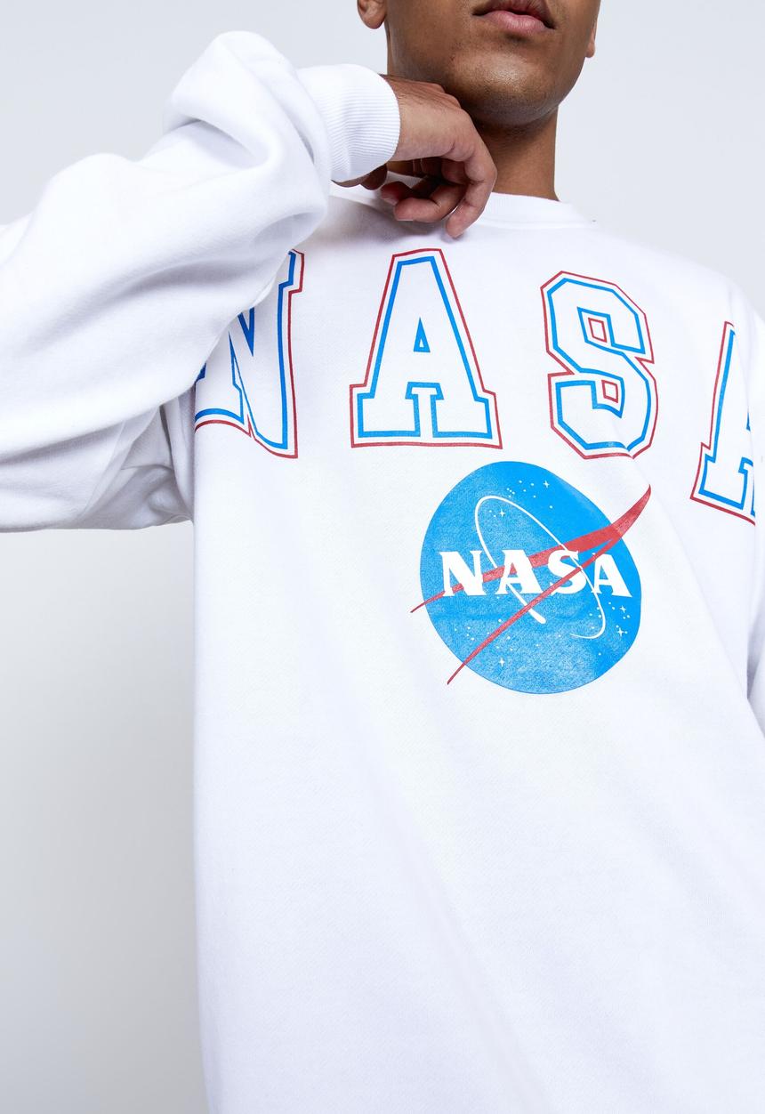 Factorie - Oversized nasa crew - white