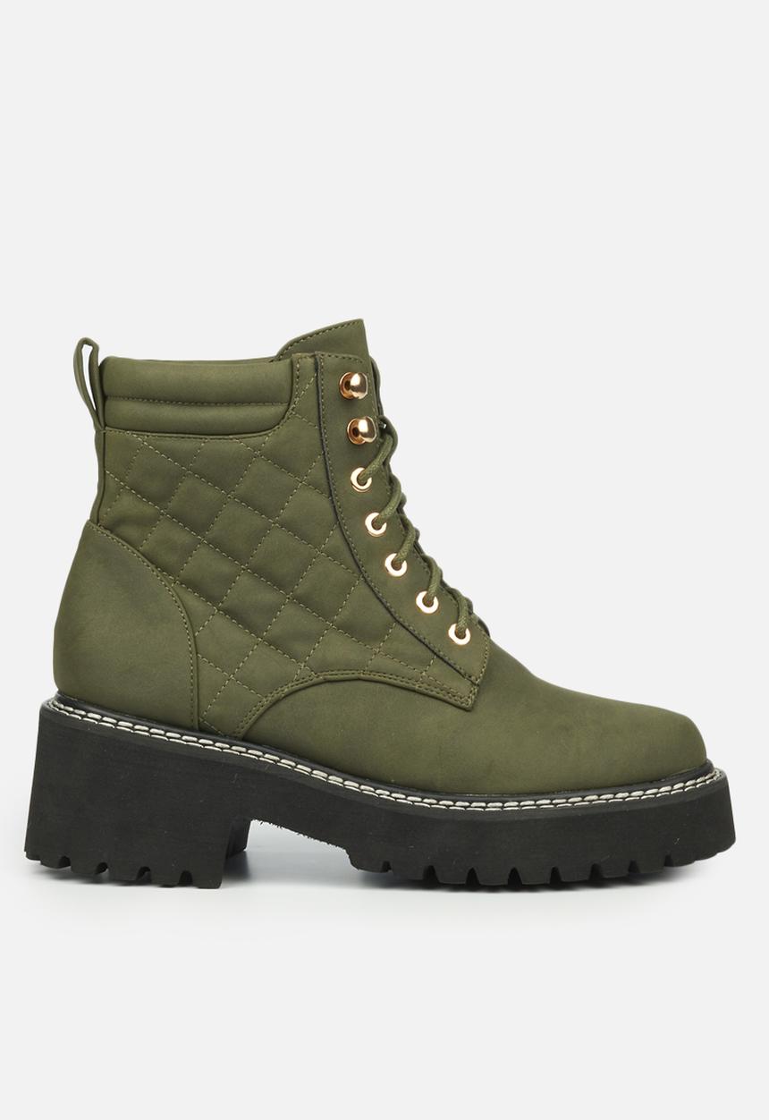 Rock & Co - Clash 1 lace up ankle boot - olive