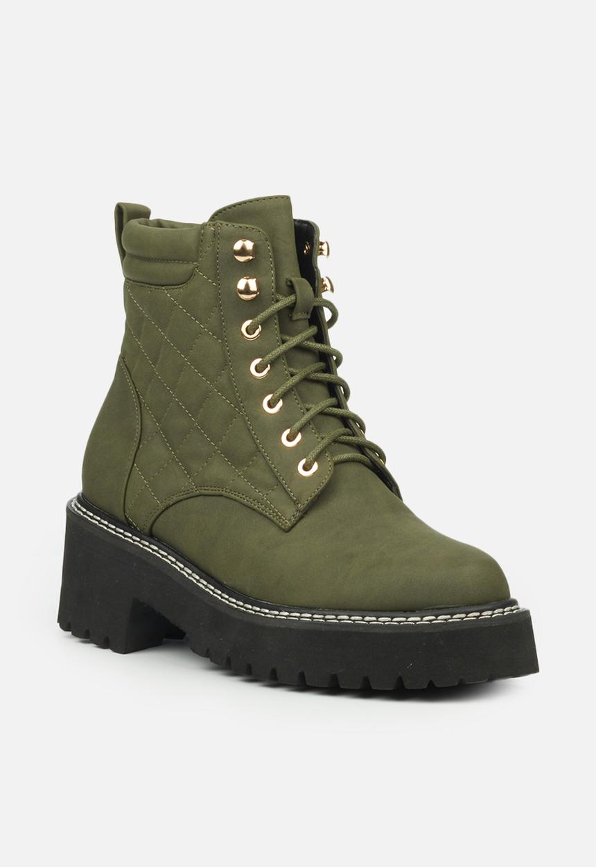 Rock & Co - Clash 1 lace up ankle boot - olive