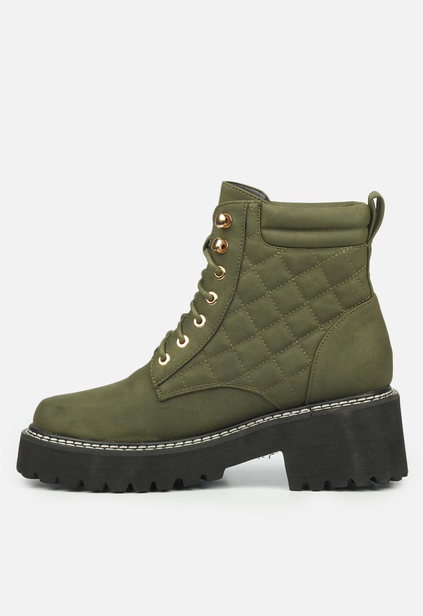 Rock & Co - Clash 1 lace up ankle boot - olive