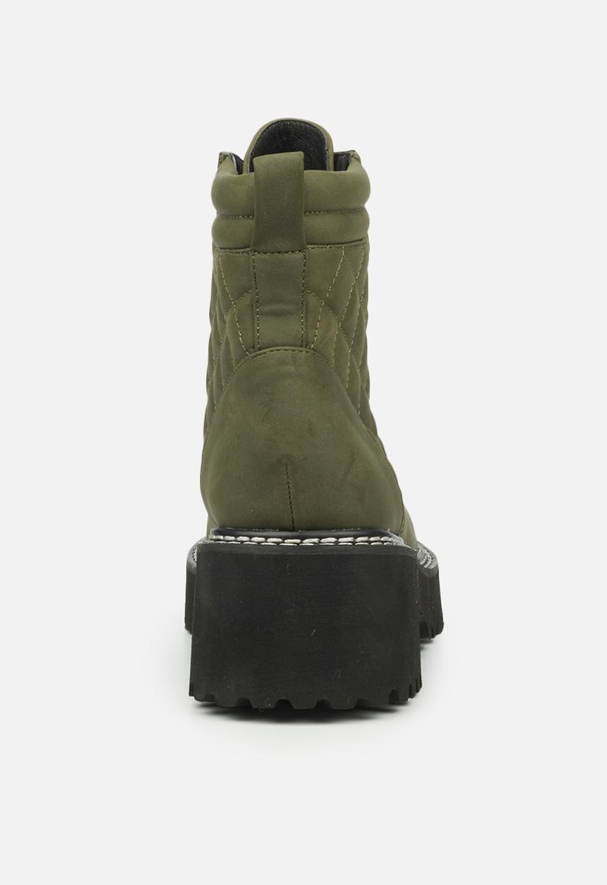 Rock & Co - Clash 1 lace up ankle boot - olive