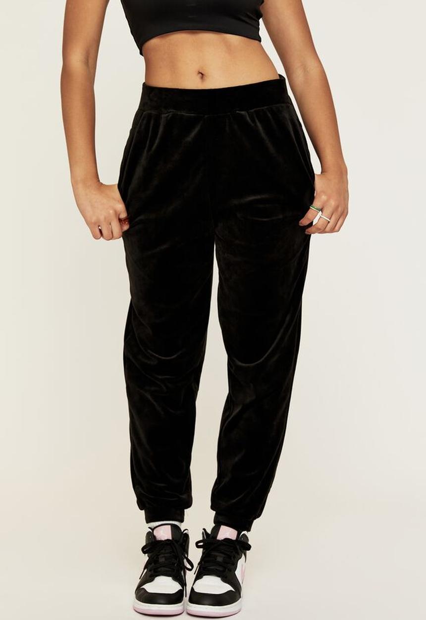 Supré  - Alexa velour pant - black