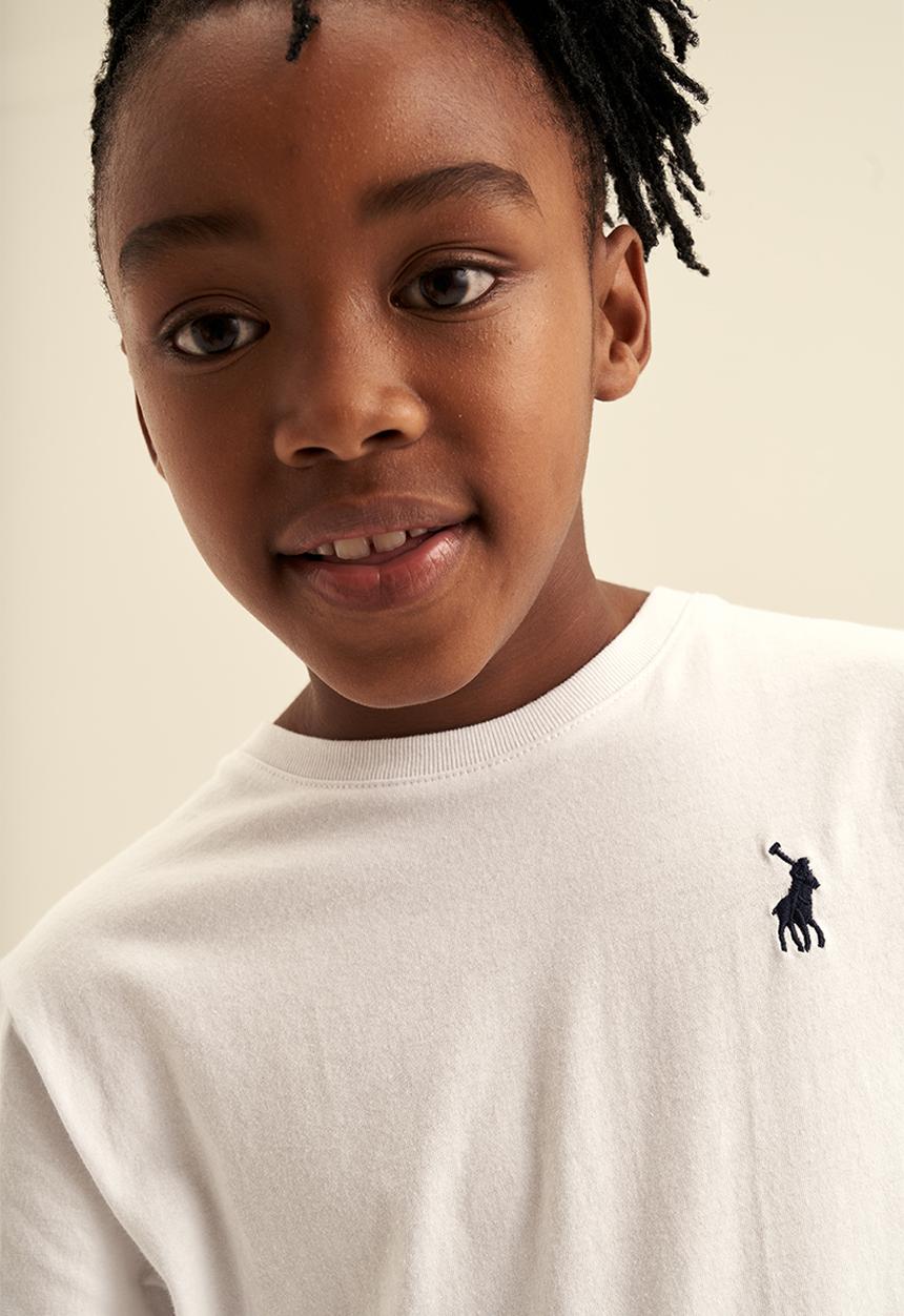 POLO - Boys classic short sleeve tee - white