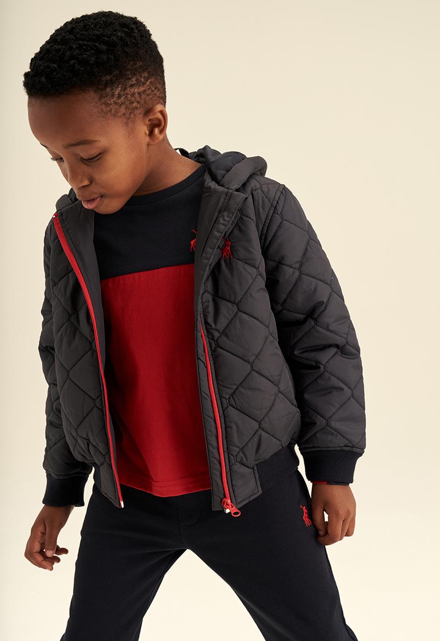 POLO - Boys hooded puffer jacket - navy