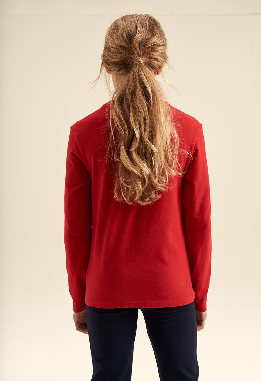 POLO - Girls classic long sleeve tee - red