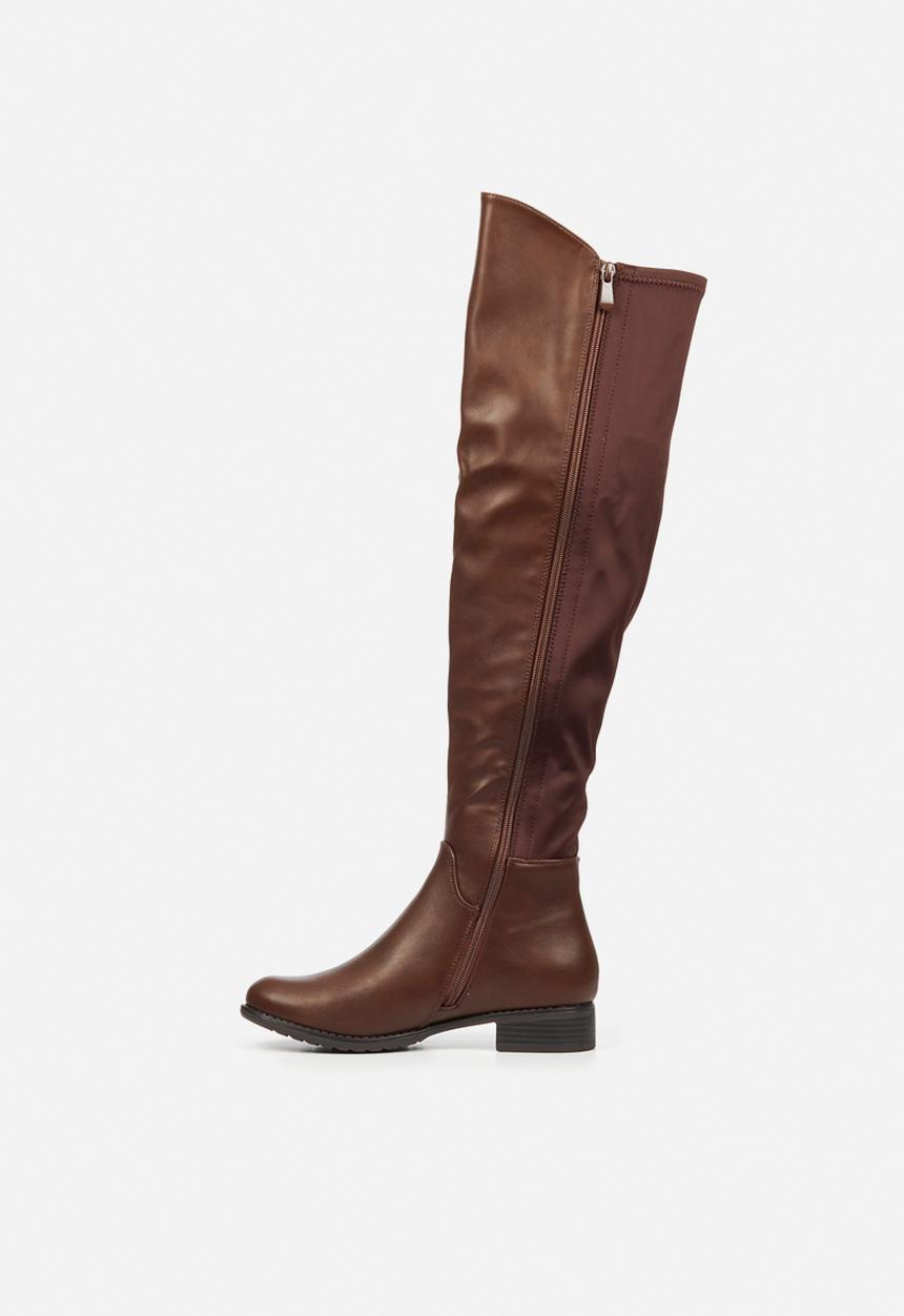 Miss Black - Hadar7 over the knee boot - chocolate