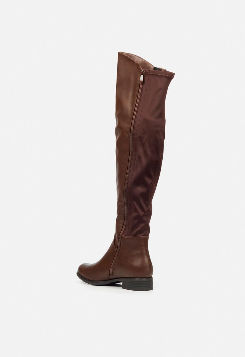 Miss Black - Hadar7 over the knee boot - chocolate