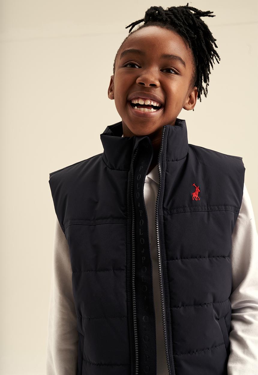 POLO - Boys sleeveless puffer jacket - navy