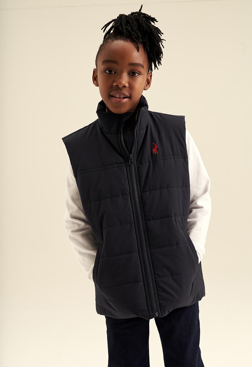 POLO - Boys sleeveless puffer jacket - navy