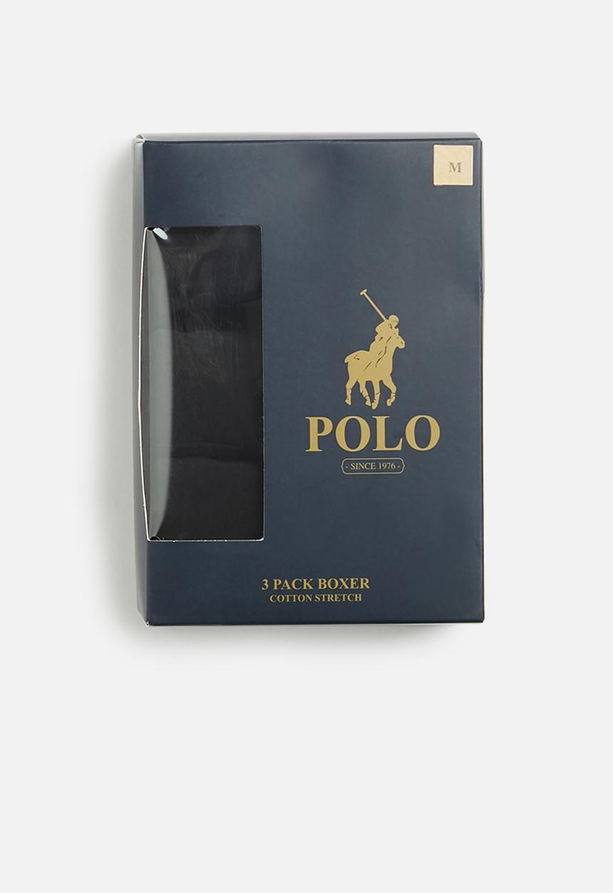 POLO - Men basic knit boxer 3pack - black
