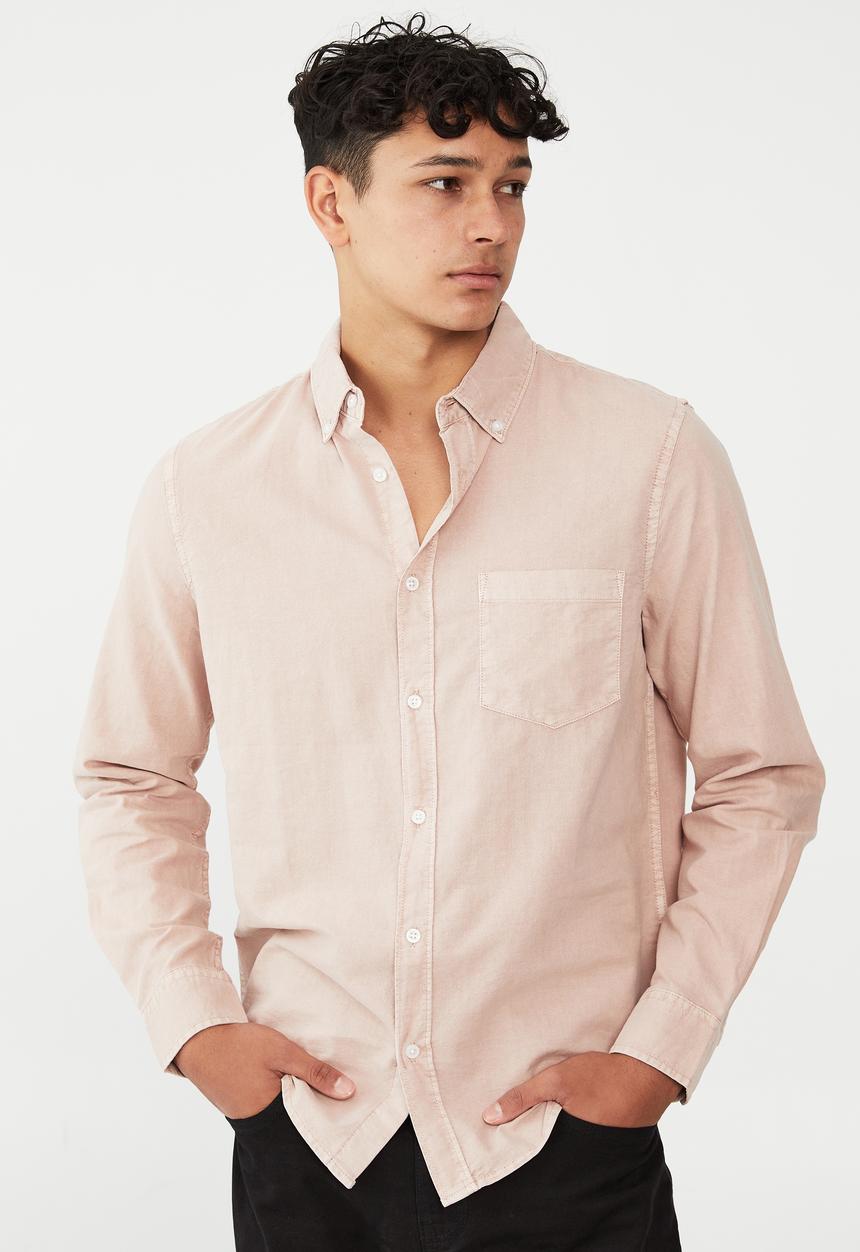 Cotton On - Mayfair long sleeve shirt - vintage pink haze