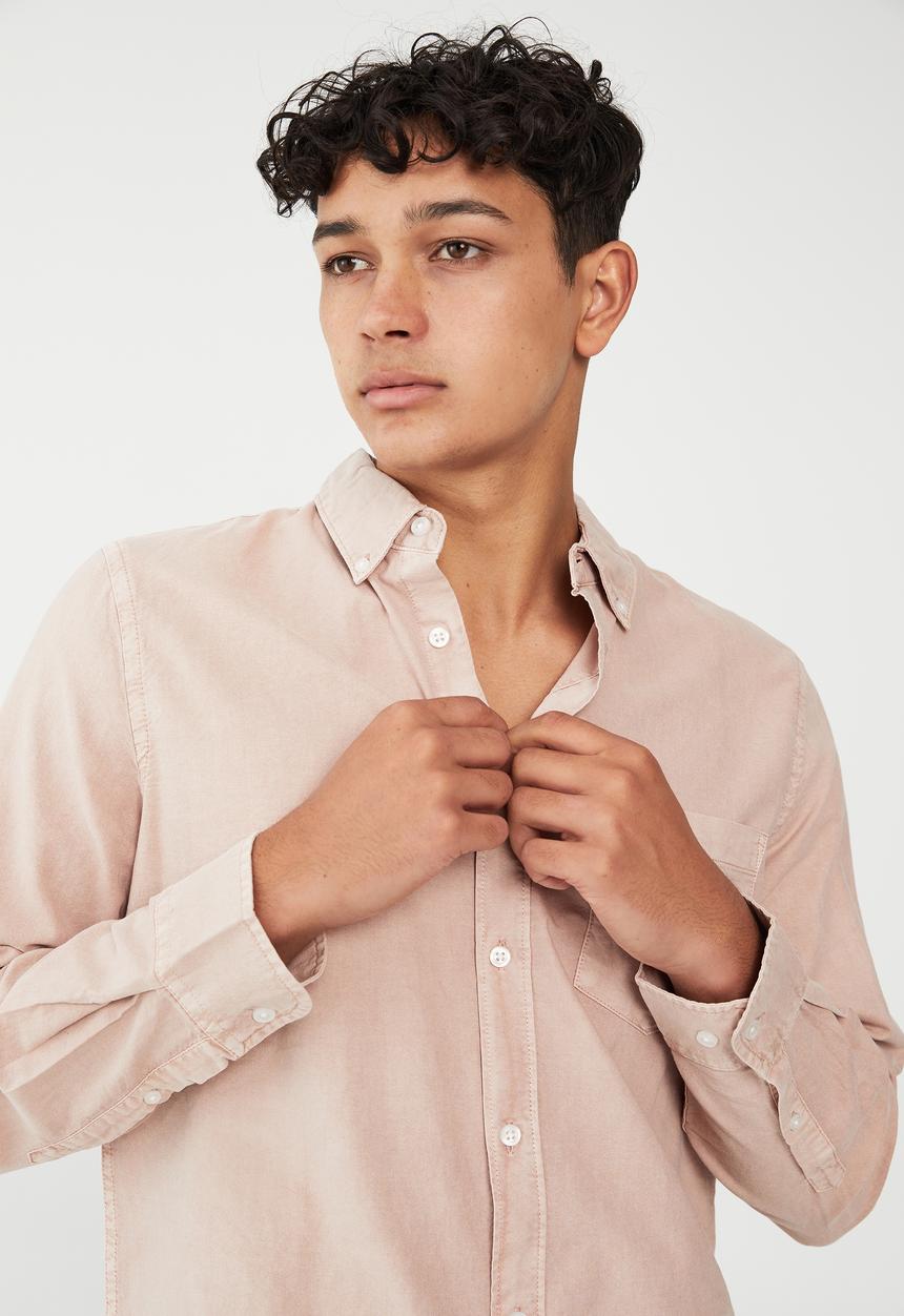 Cotton On - Mayfair long sleeve shirt - vintage pink haze