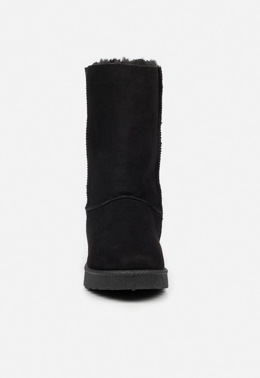 Butterfly Feet - Cozy 4 slipper boot - black