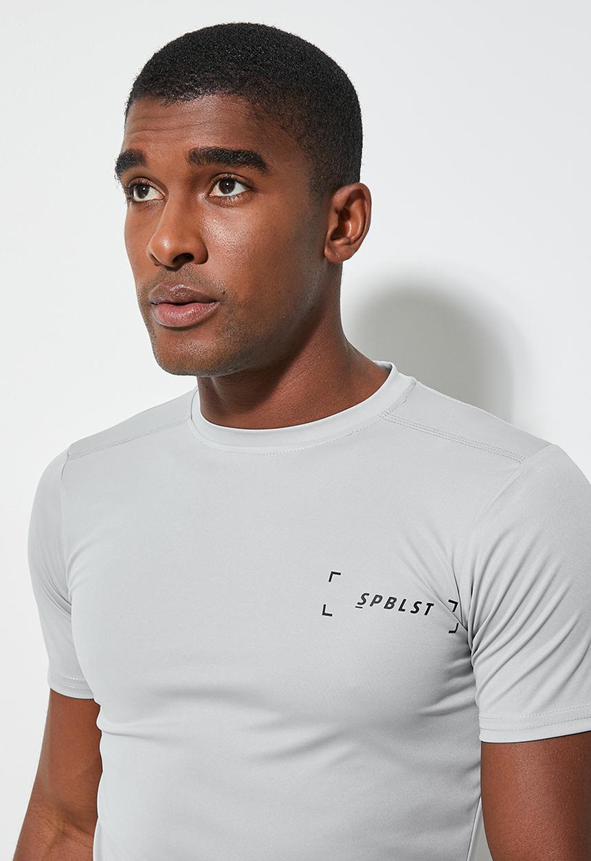 Superbalist - Curved hem sports tee - mid grey
