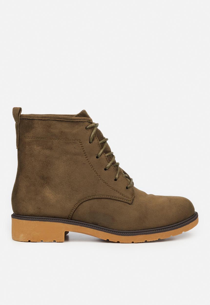 Butterfly Feet - Sussex 1  lace up ankle boot - olive