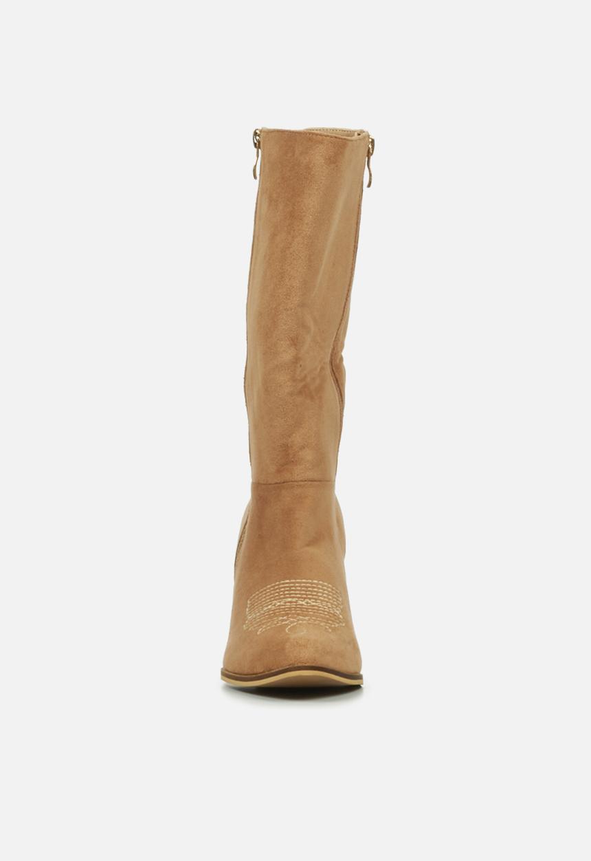 Miss Black - Western1 knee length boot - camel