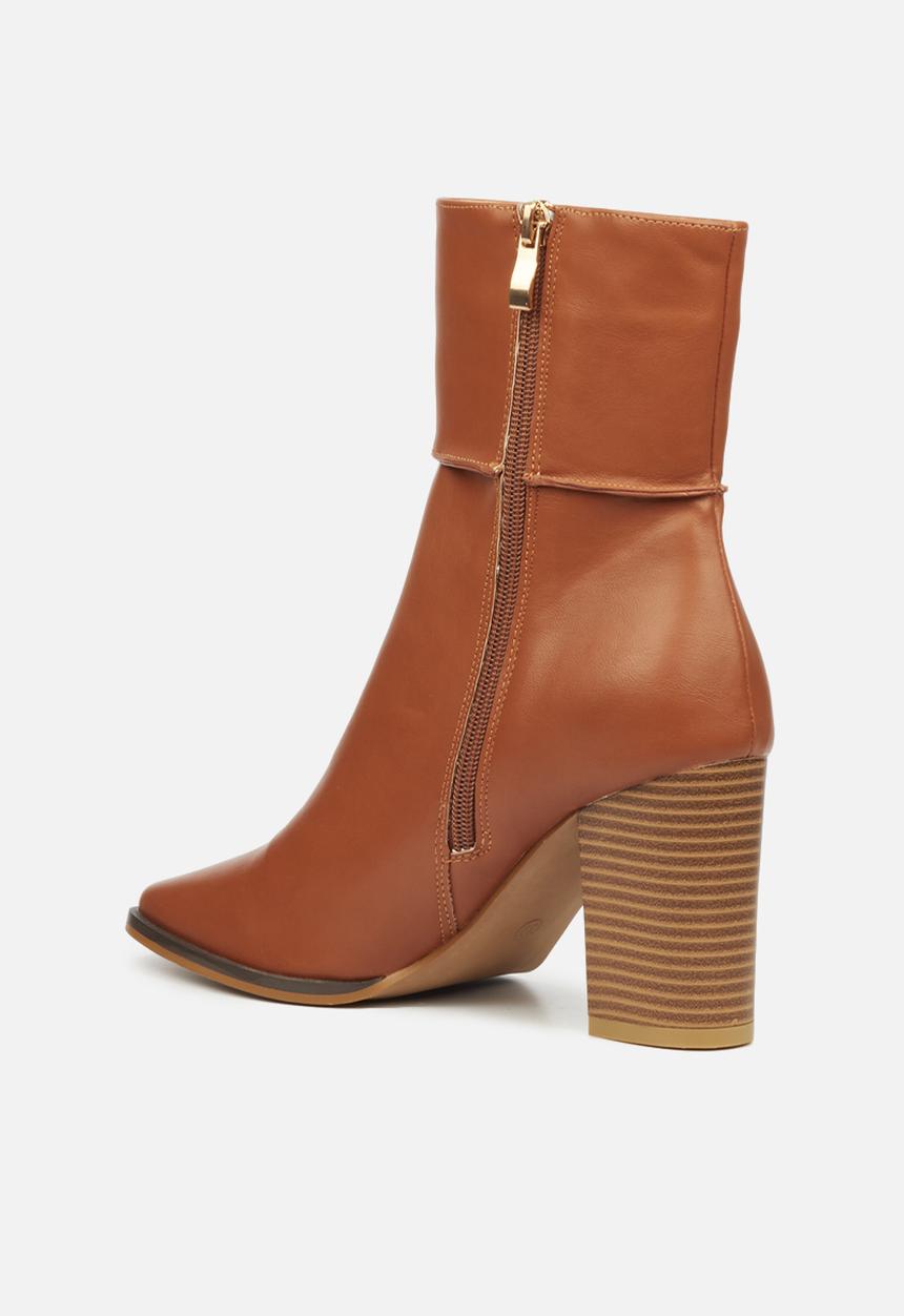 Miss Black - Ria1 mid calf boot - tan