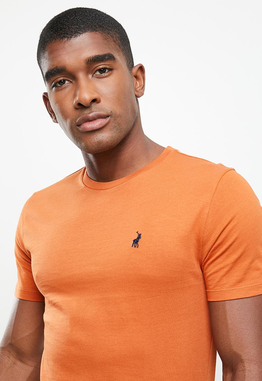 POLO - Men plain cn short sleeve tee - rust