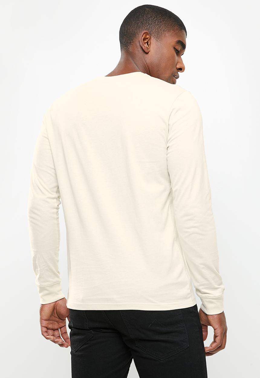 POLO - Men logo long sleeve tee - stone