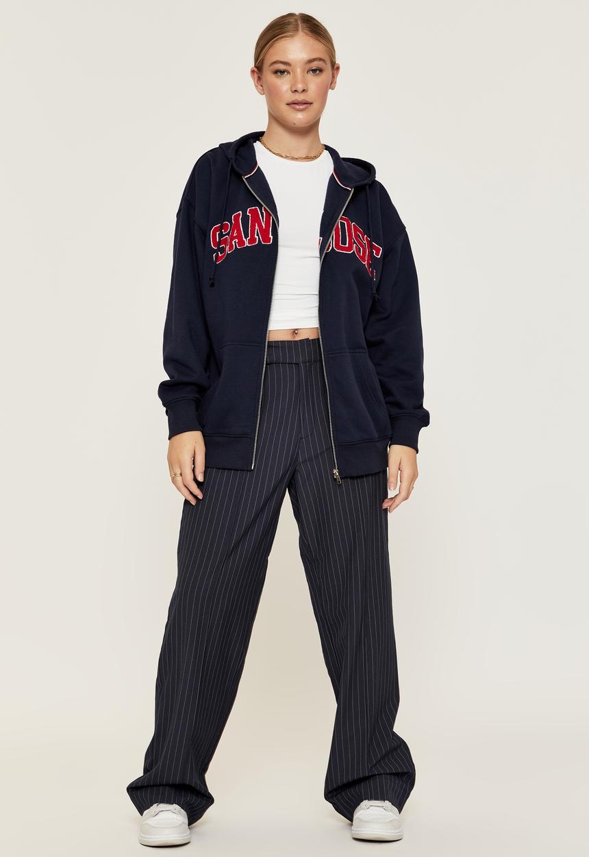 Supré  - Lisa printed hoodie - varsity navy