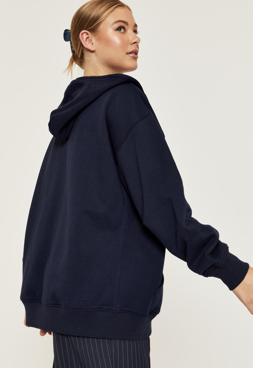Supré  - Lisa printed hoodie - varsity navy