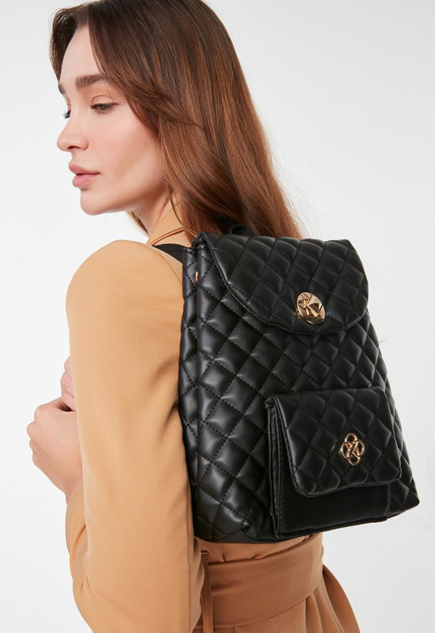 Trendyol - Quilted back pack - black
