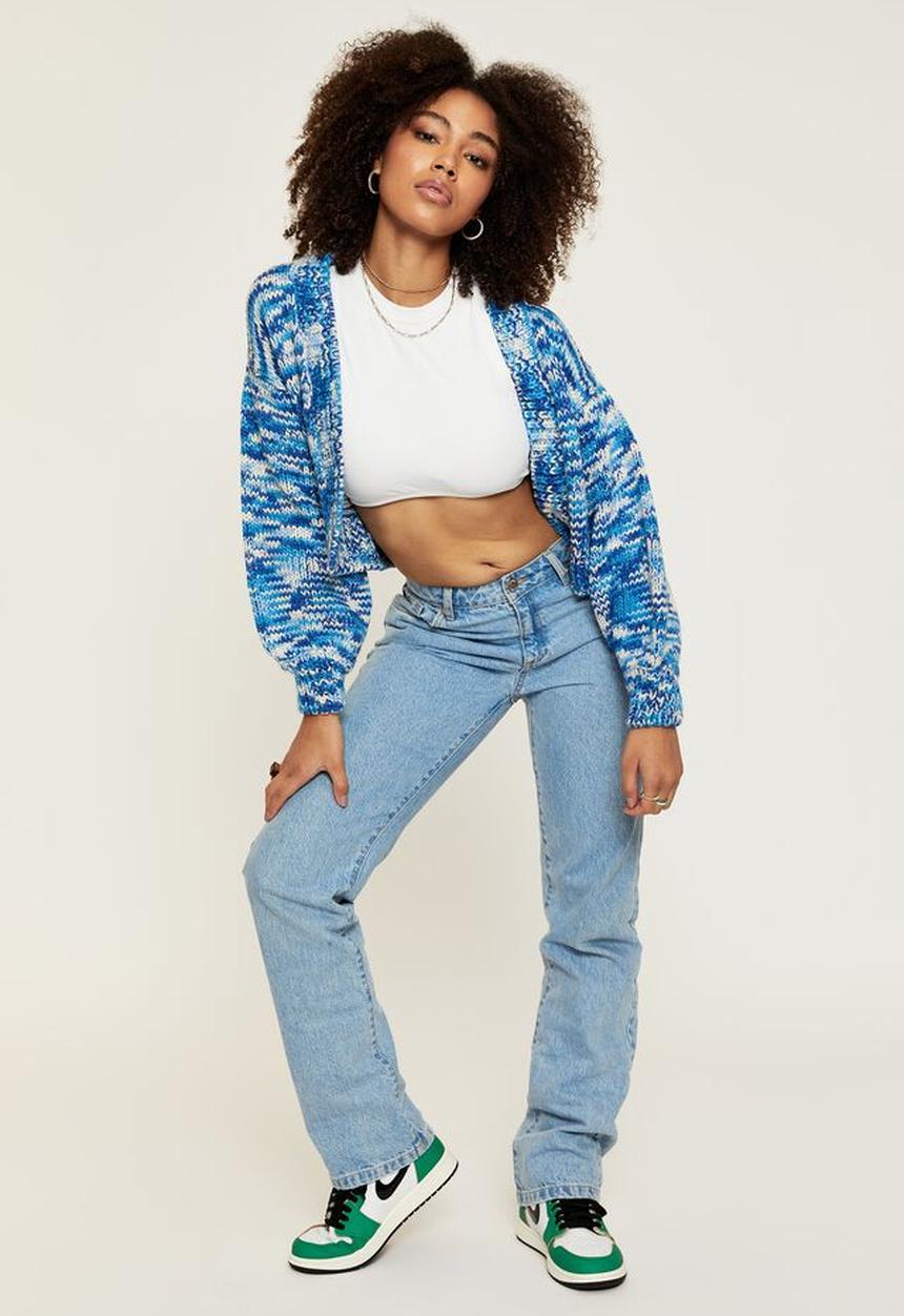 Supré  - Ellie multicolour knit cardigan - blue