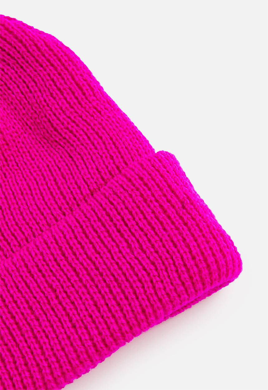 Superbalist - Knit ribbed beanie - neon pink