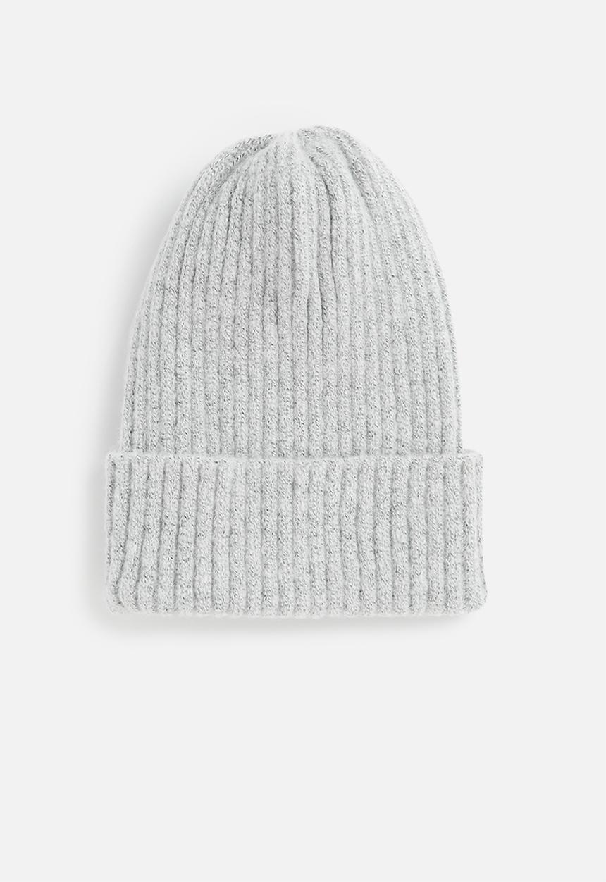 Superbalist - Knit ribbed beanie - grey