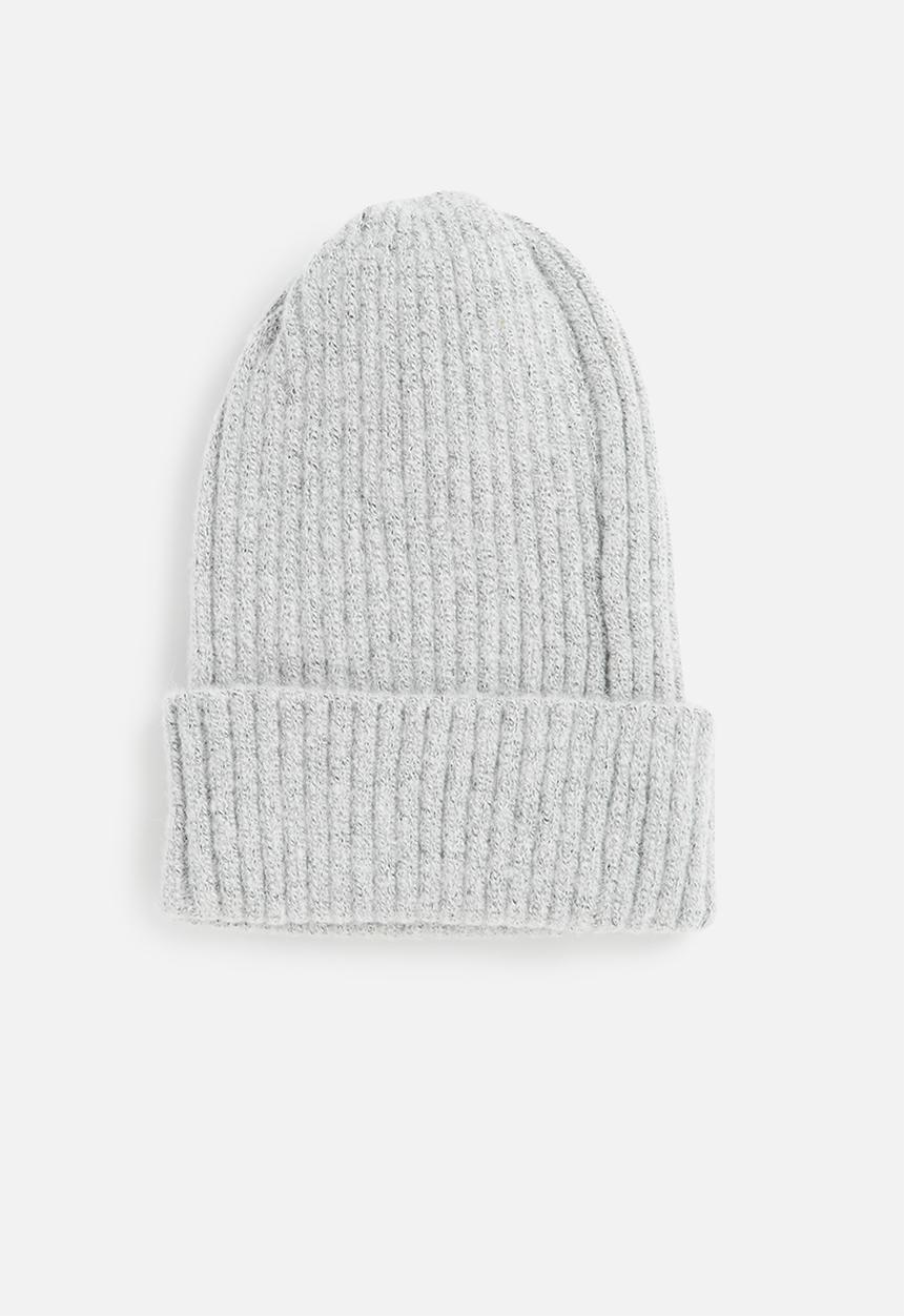 Superbalist - Knit ribbed beanie - grey