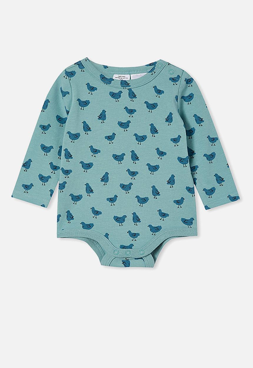 Cotton On - The long sleeve bubbysuit - rusty aqua/cool chicks