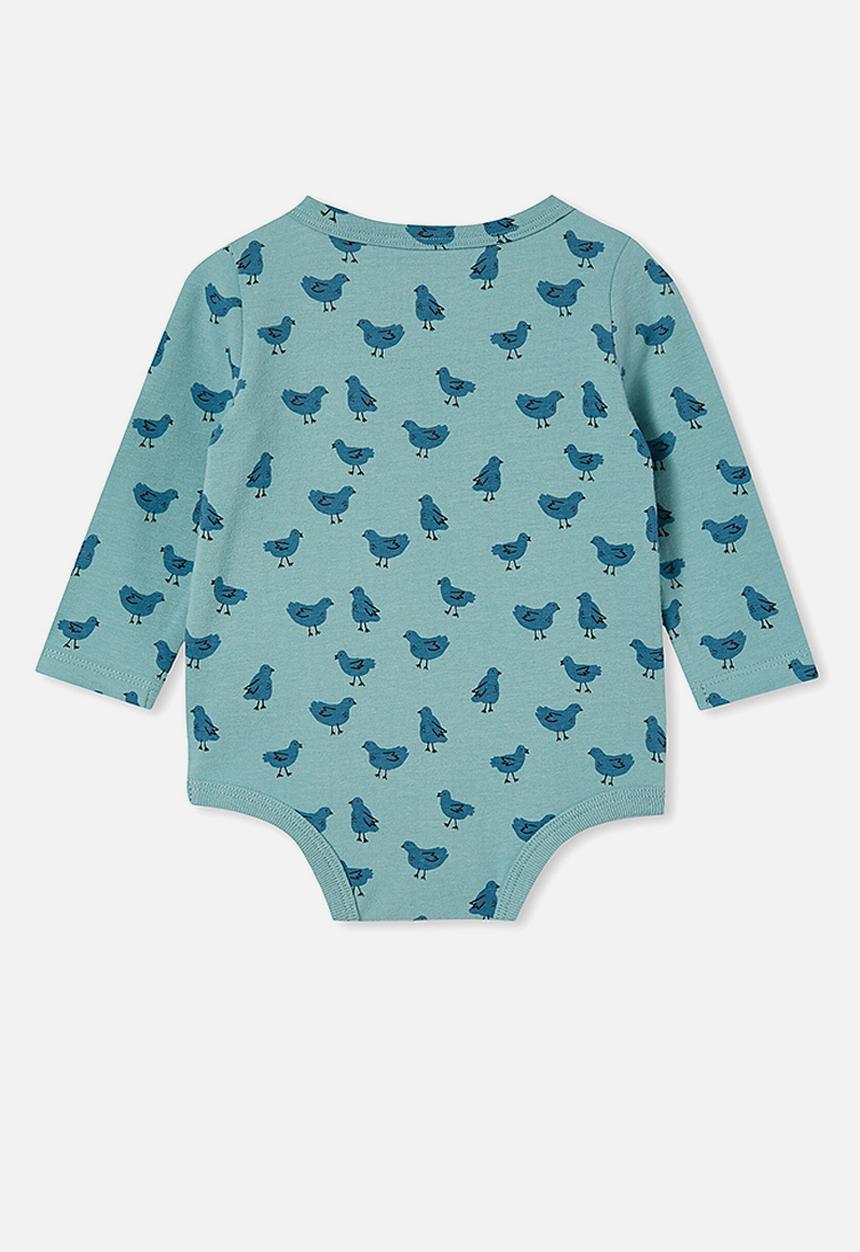 Cotton On - The long sleeve bubbysuit - rusty aqua/cool chicks