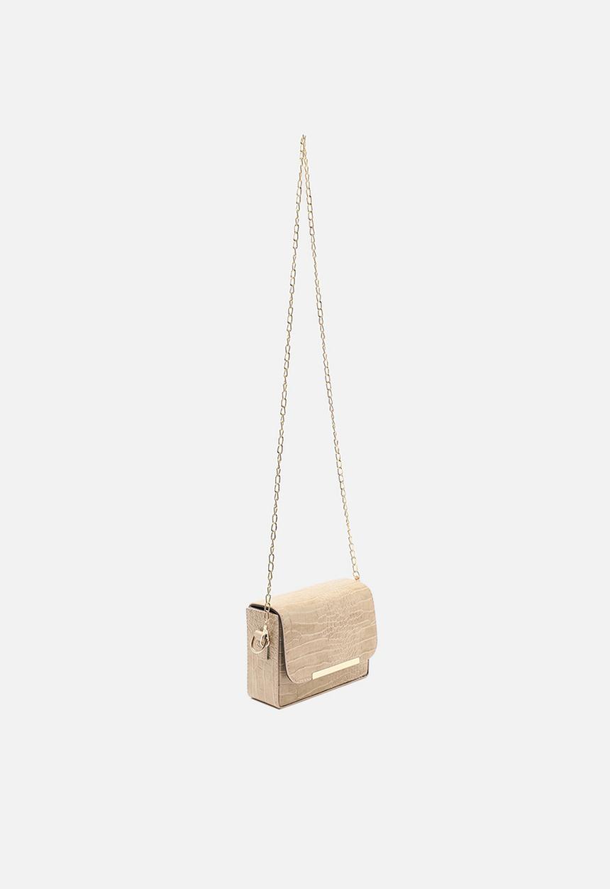 Trendyol - Textured cross body bag - stone