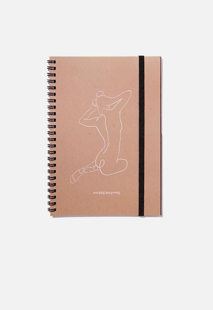 Typo - A5 spinout notebook recycled - abstract fem