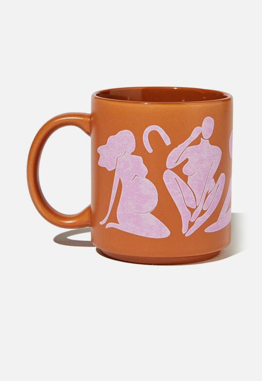 Typo - Daily mug - pink & orange woman