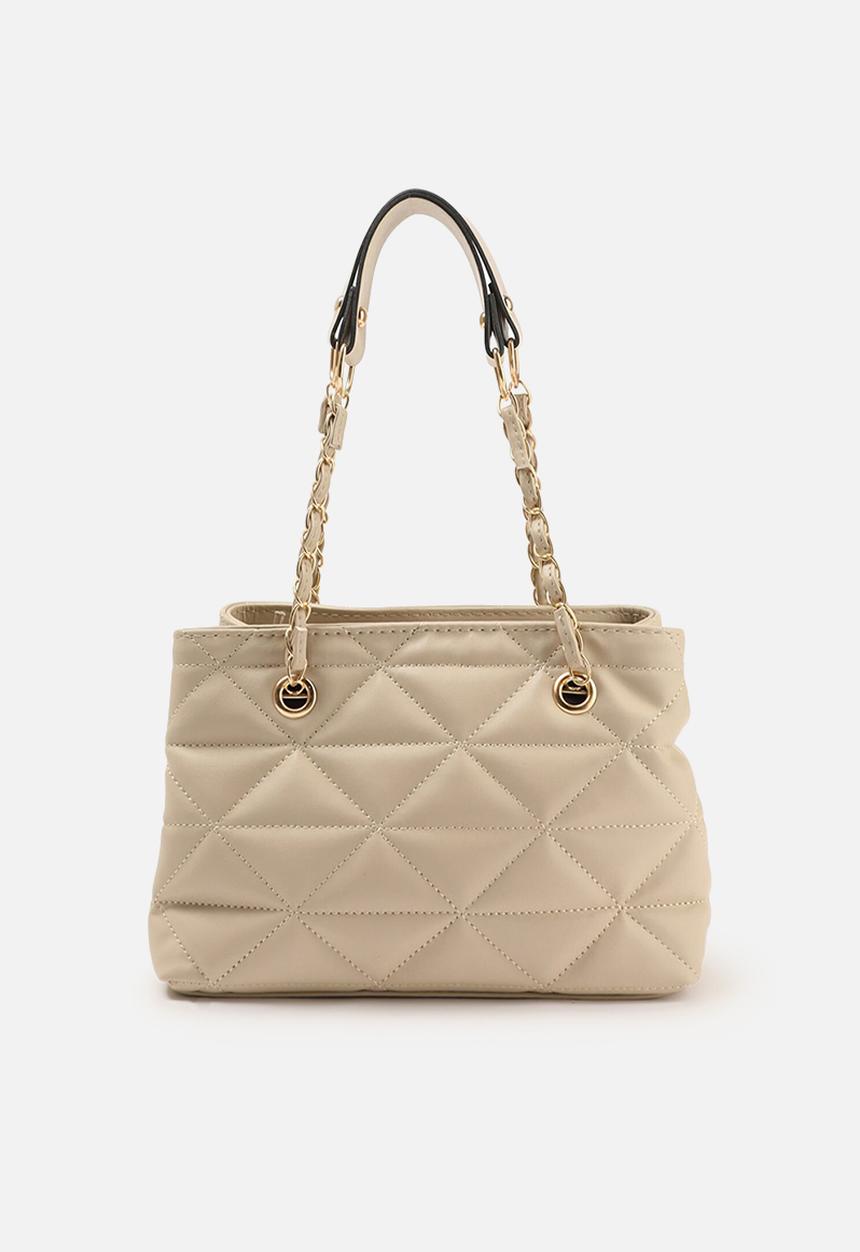 Trendyol - Triangle quilt bag - beige