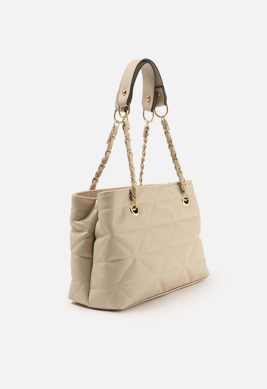 Trendyol - Triangle quilt bag - beige