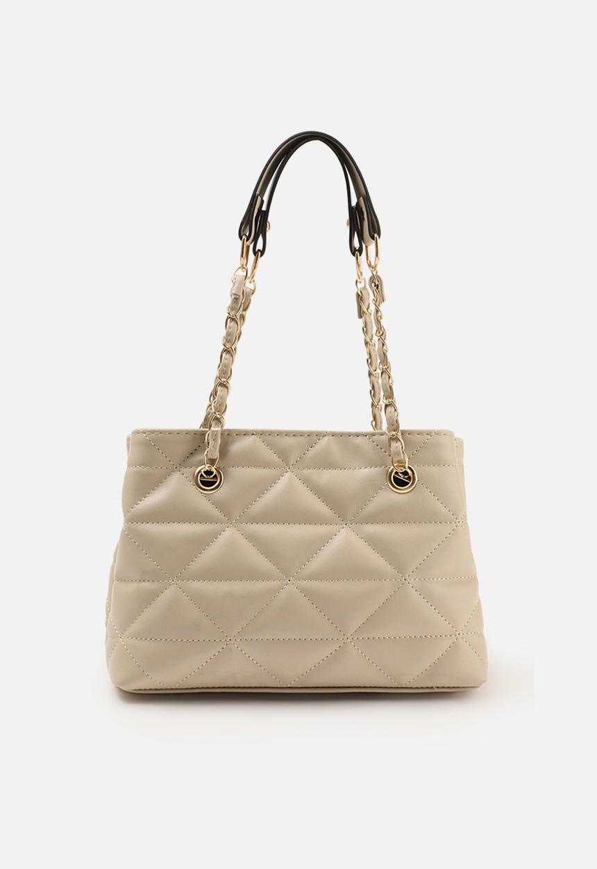 Trendyol - Triangle quilt bag - beige