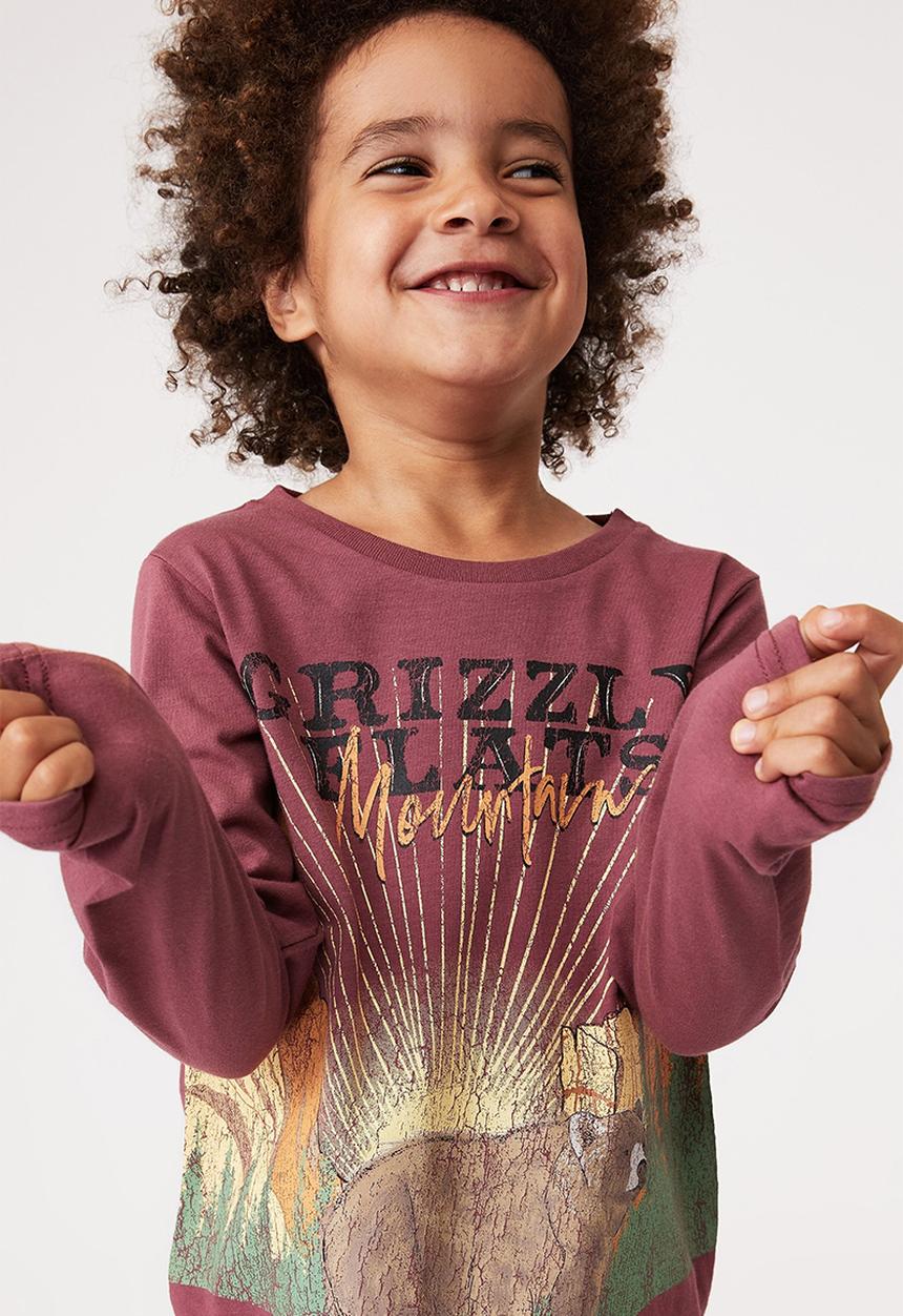 Cotton On - Max long sleeve tee - vintage berry
