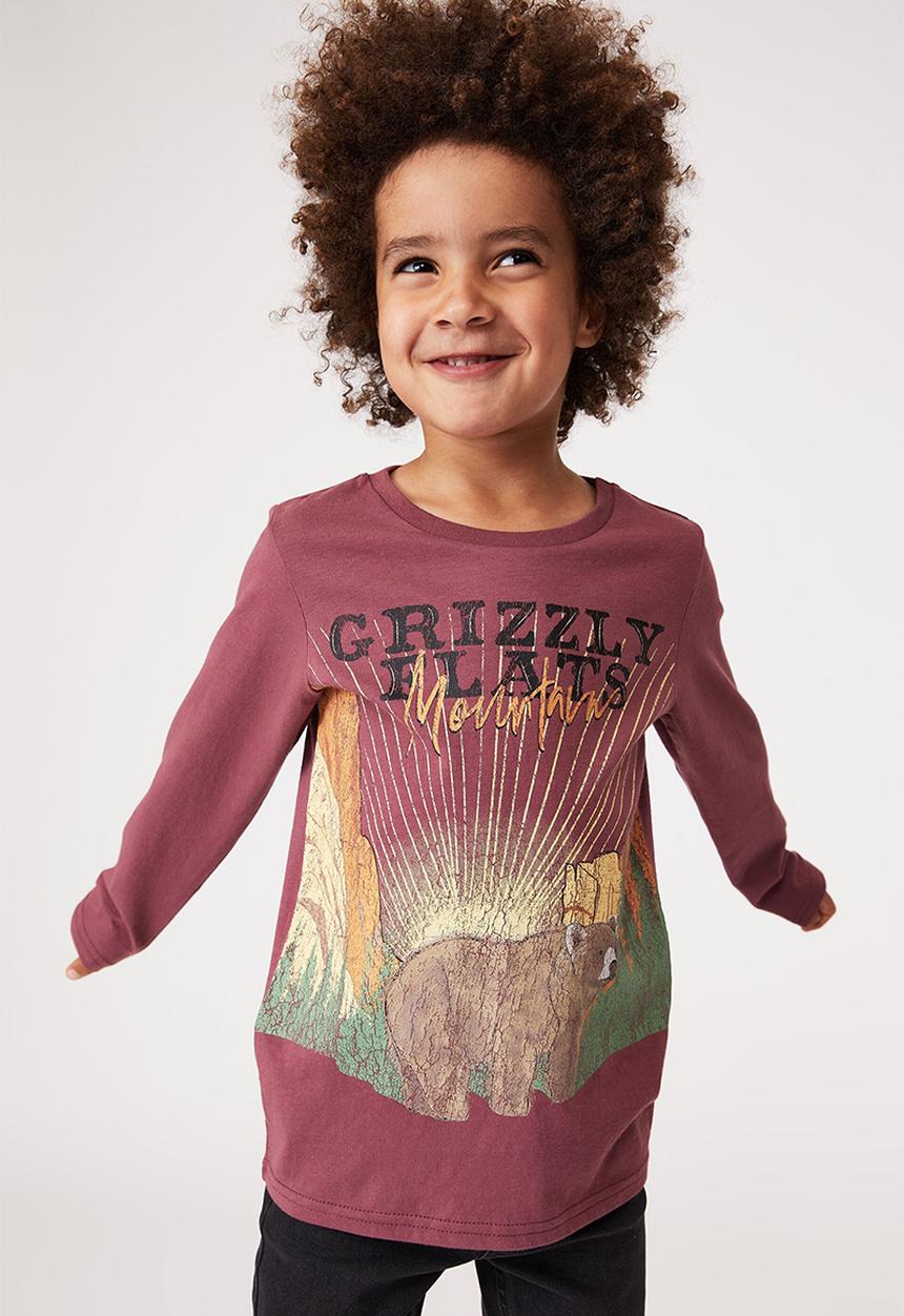 Cotton On - Max long sleeve tee - vintage berry