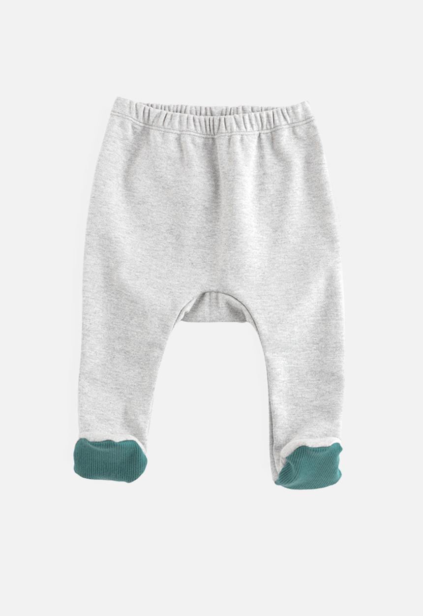 Sticky Fudge - Footed leggings - grey & green