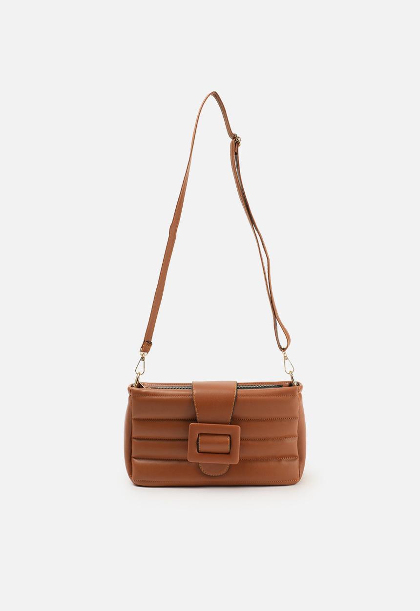 Trendyol - Bold buckle shoulder bag - brown
