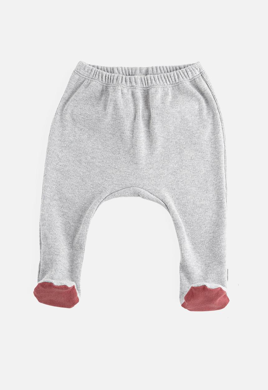 Sticky Fudge - Footed leggings - grey & rust