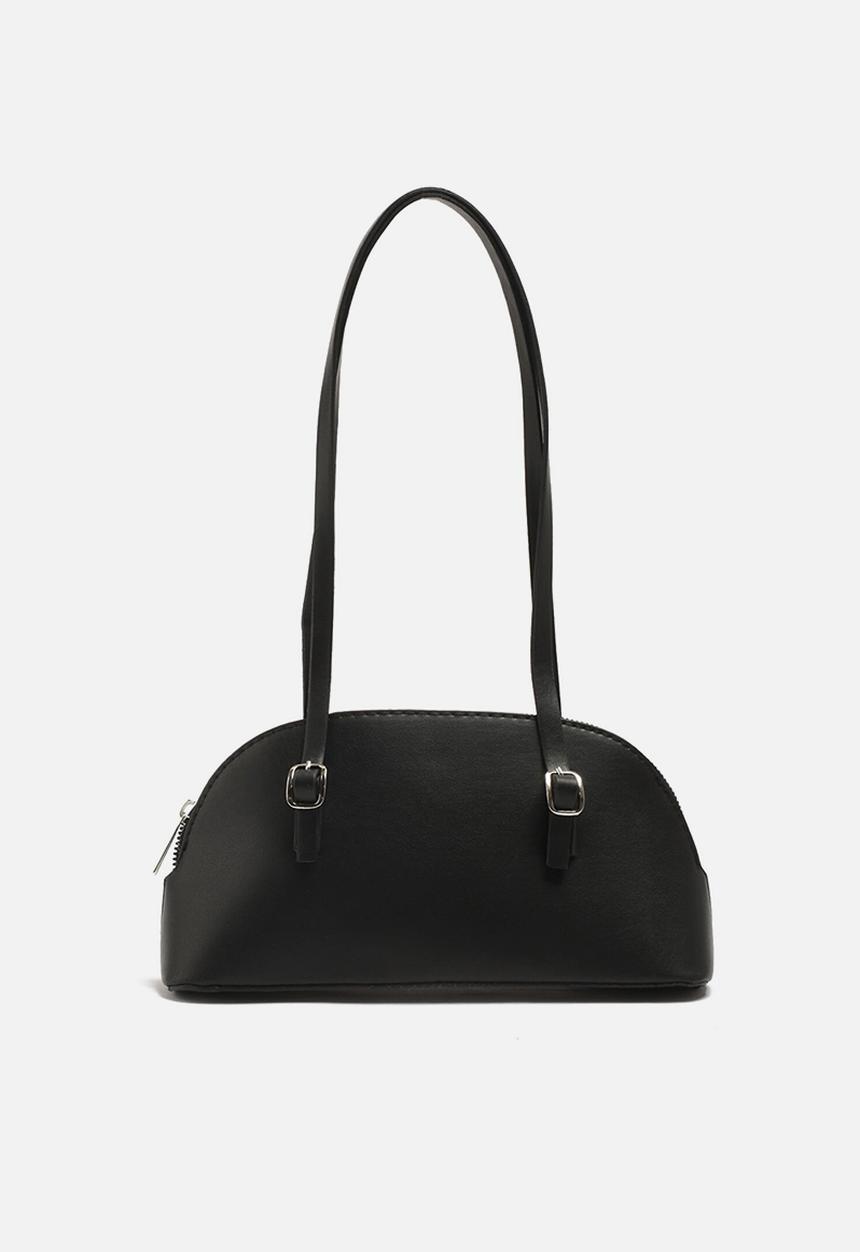 Trendyol - Faux leather half moon bag - black