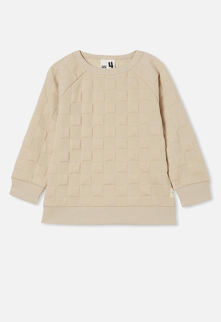 Cotton On - Casey raglan jacquard crew - rainy day