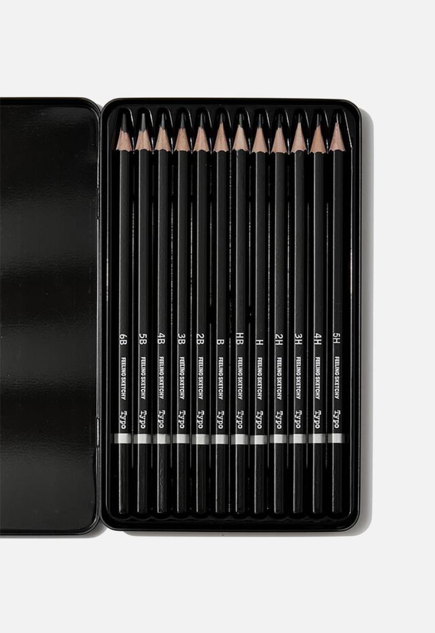 Typo - Sketch pencil tin 12pk - mixed pack
