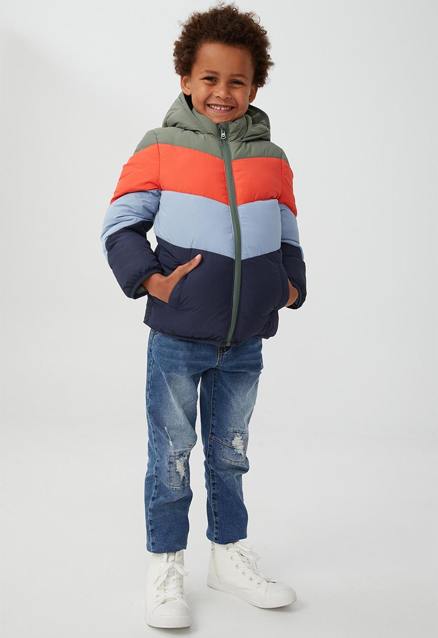 Cotton On - Frankie spliced puffer jacket - multi 