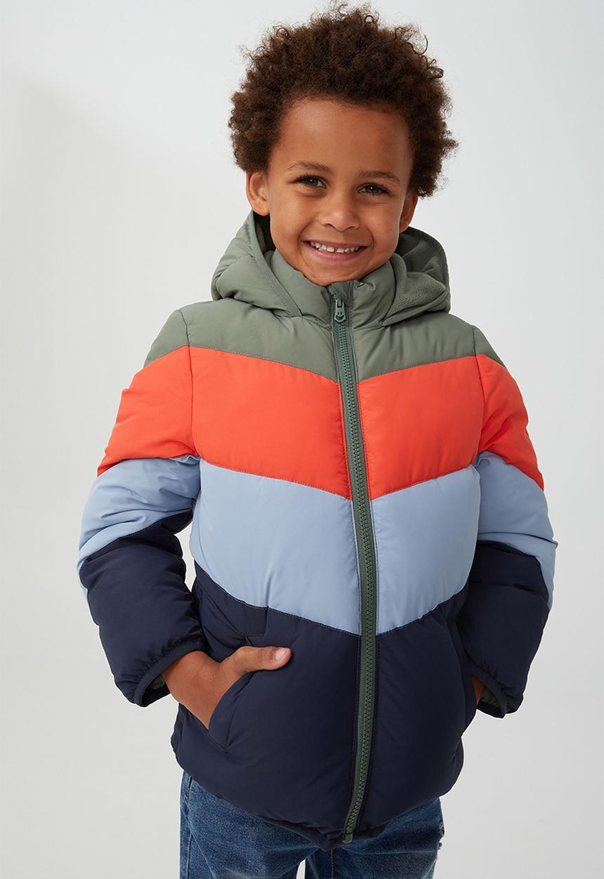 Cotton On - Frankie spliced puffer jacket - multi 